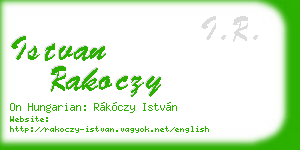 istvan rakoczy business card