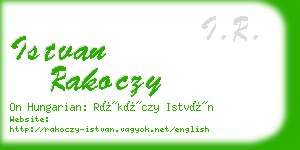 istvan rakoczy business card